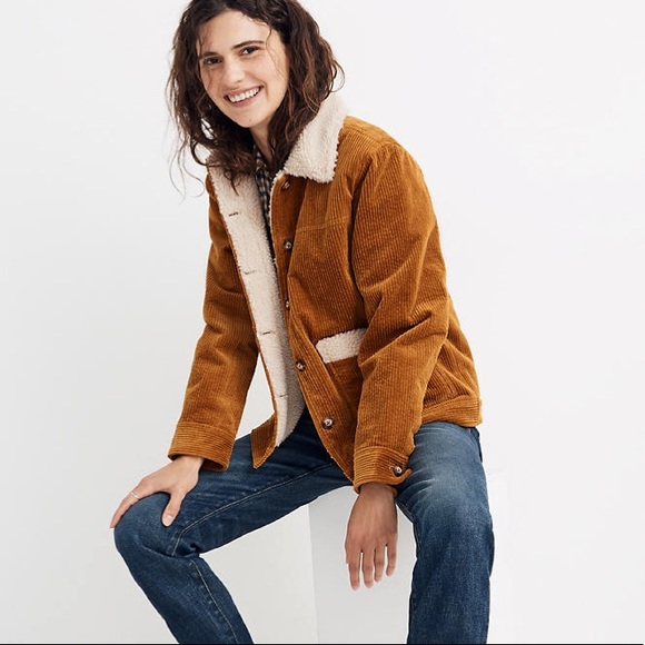 Madewell Sherpa-lined Corduroy Swing Chore Coat - Picture 2 of 8